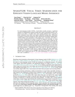 SparseVLM: Visual Token Sparsification for Efficient Vision-Language Model Inference