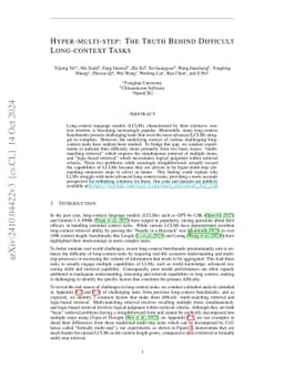 Hyper-multi-step: The Truth Behind Difficult Long-context Tasks