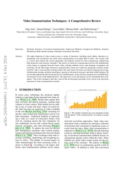 Video Summarization Techniques: A Comprehensive Review