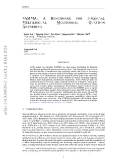 FAMMA: A Benchmark for Financial Domain Multilingual Multimodal Question Answering