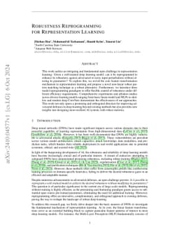 Robustness Reprogramming for Representation Learning