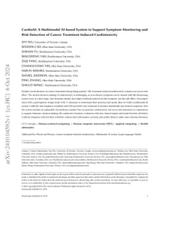 CardioAI: A Multimodal AI-based System to Support Symptom Monitoring and
  Risk Detection of Cancer Treatment-Induced Cardiotoxicity