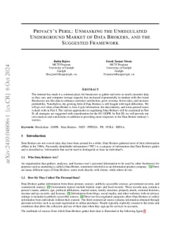 Privacy's Peril: Unmasking the Unregulated Underground Market of Data
  Brokers and the Suggested Framework