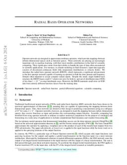 Radial Basis Operator Networks
