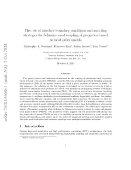 The role of interface boundary conditions and sampling strategies for
  Schwarz-based coupling of projection-based reduced order models