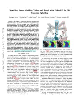 Next Best Sense: Guiding Vision and Touch with FisherRF for 3D Gaussian Splatting