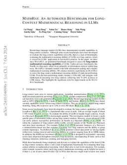 MathHay: An Automated Benchmark for Long-Context Mathematical Reasoning
  in LLMs