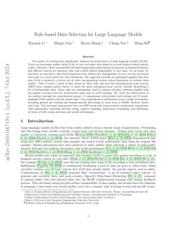 Rule-based Data Selection for Large Language Models
