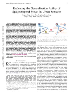 Evaluating the Generalization Ability of Spatiotemporal Model in Urban
  Scenario