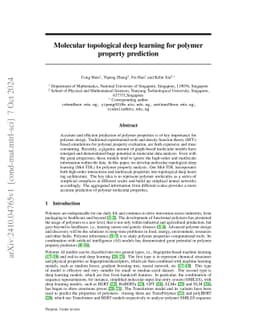 Molecular topological deep learning for polymer property prediction