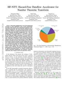 HF-NTT: Hazard-Free Dataflow Accelerator for Number Theoretic Transform