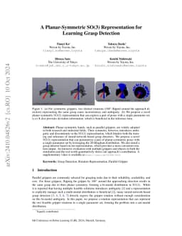 A Planar-Symmetric SO(3) Representation for Learning Grasp Detection