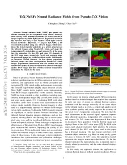 TeX-NeRF: Neural Radiance Fields from Pseudo-TeX Vision