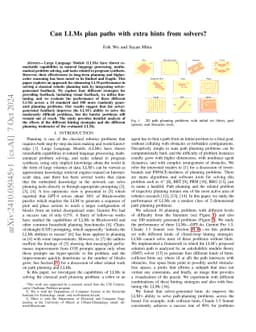 Can LLMs plan paths with extra hints from solvers?