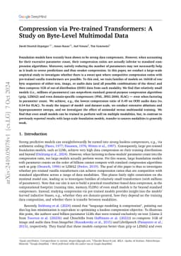 Compression via Pre-trained Transformers: A Study on Byte-Level
  Multimodal Data
