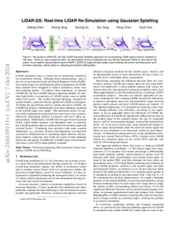 LiDAR-GS:Real-time LiDAR Re-Simulation using Gaussian Splatting