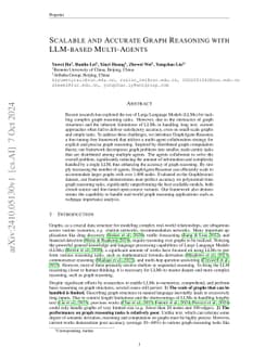 Scalable and Accurate Graph Reasoning with LLM-based Multi-Agents