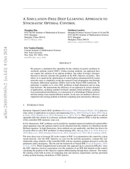 An Efficient On-Policy Deep Learning Framework for Stochastic Optimal Control