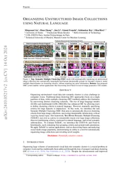 Organizing Unstructured Image Collections using Natural Language