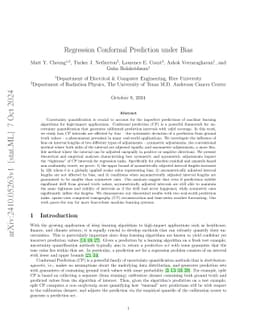 Regression Conformal Prediction under Bias