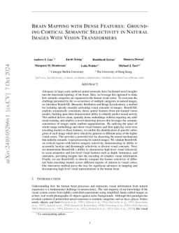 Brain Mapping with Dense Features: Grounding Cortical Semantic
  Selectivity in Natural Images With Vision Transformers
