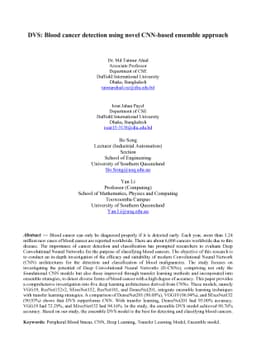 DVS: Blood cancer detection using novel CNN-based ensemble approach