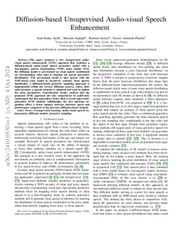 Diffusion-based Unsupervised Audio-visual Speech Enhancement