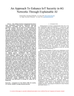 An Approach To Enhance IoT Security In 6G Networks Through Explainable
  AI
