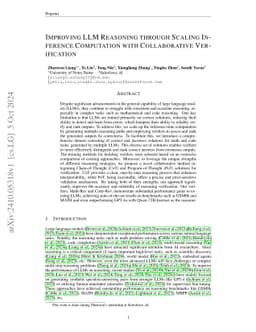 Improving LLM Reasoning through Scaling Inference Computation with
  Collaborative Verification