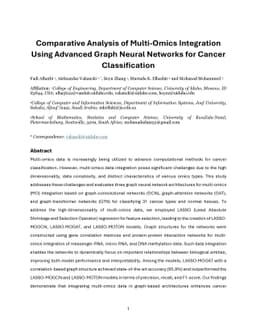 Comparative Analysis of Multi-Omics Integration Using Advanced Graph
  Neural Networks for Cancer Classification