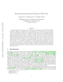 Reward Learning From Preference With Ties