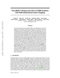 NeuroBOLT: Resting-state EEG-to-fMRI Synthesis with Multi-dimensional
  Feature Mapping