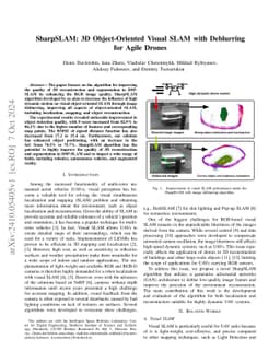 SharpSLAM: 3D Object-Oriented Visual SLAM with Deblurring for Agile
  Drones