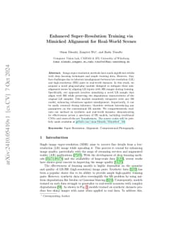 Enhanced Super-Resolution Training via Mimicked Alignment for Real-World
  Scenes