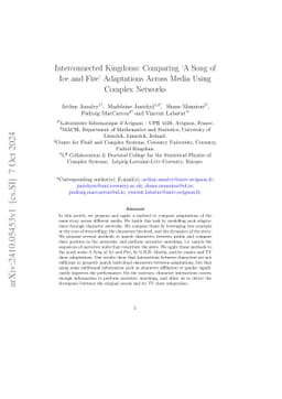 Interconnected Kingdoms: Comparing Á Song of Ice and Fire' Adaptations
  Across Media Using Complex Networks