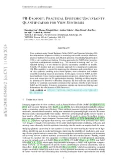 PH-Dropout: Practical Epistemic Uncertainty Quantification for View
  Synthesis