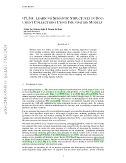 fPLSA: Learning Semantic Structures in Document Collections Using
  Foundation Models