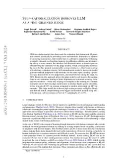 Self-rationalization improves LLM as a fine-grained judge