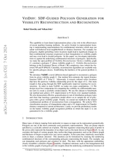 VisDiff: SDF-Guided Polygon Generation for Visibility Reconstruction and
  Recognition