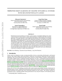 Improved deep learning of chaotic dynamical systems with multistep
  penalty losses