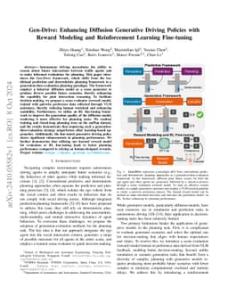 Gen-Drive: Enhancing Diffusion Generative Driving Policies with Reward
  Modeling and Reinforcement Learning Fine-tuning