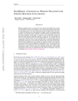 NegMerge: Consensual Weight Negation for Strong Machine Unlearning
