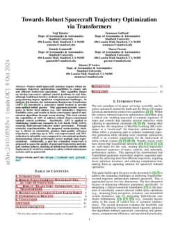 Towards Robust Spacecraft Trajectory Optimization via Transformers
