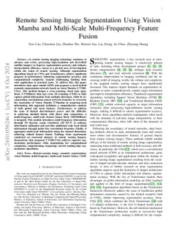 Remote Sensing Image Segmentation Using Vision Mamba and Multi-Scale
  Multi-Frequency Feature Fusion