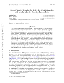 Robust Transfer Learning for Active Level Set Estimation with Locally
  Adaptive Gaussian Process Prior