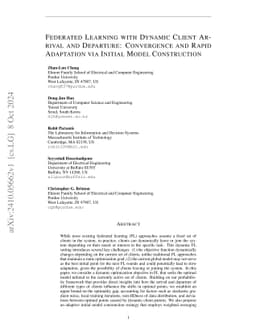 Federated Learning with Dynamic Client Arrival and Departure:
  Convergence and Rapid Adaptation via Initial Model Construction