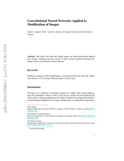 Convolutional neural networks applied to modification of images
