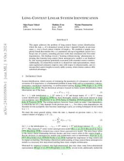 Long-Context Linear System Identification