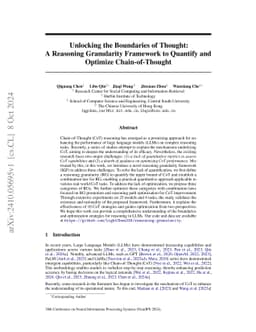 Unlocking the Capabilities of Thought: A Reasoning Boundary Framework to
  Quantify and Optimize Chain-of-Thought