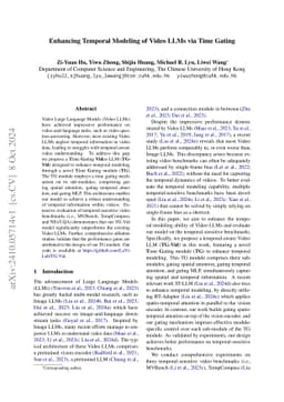 Enhancing Temporal Modeling of Video LLMs via Time Gating